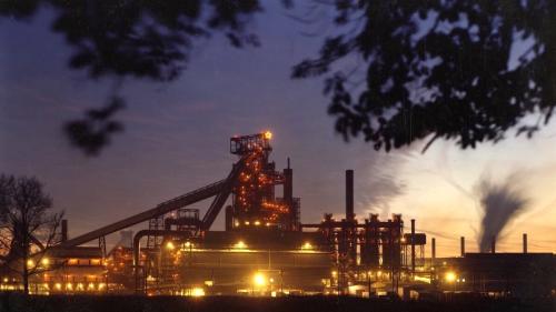 Bethlehem star on top of the Sparrows Point ‘L” furnace c. 1979. The furnace operated from 1978 through 2013.