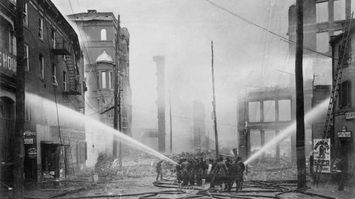 The “Great Baltimore Fire” destroyed more than 1,500 buildings in the heart of the city.