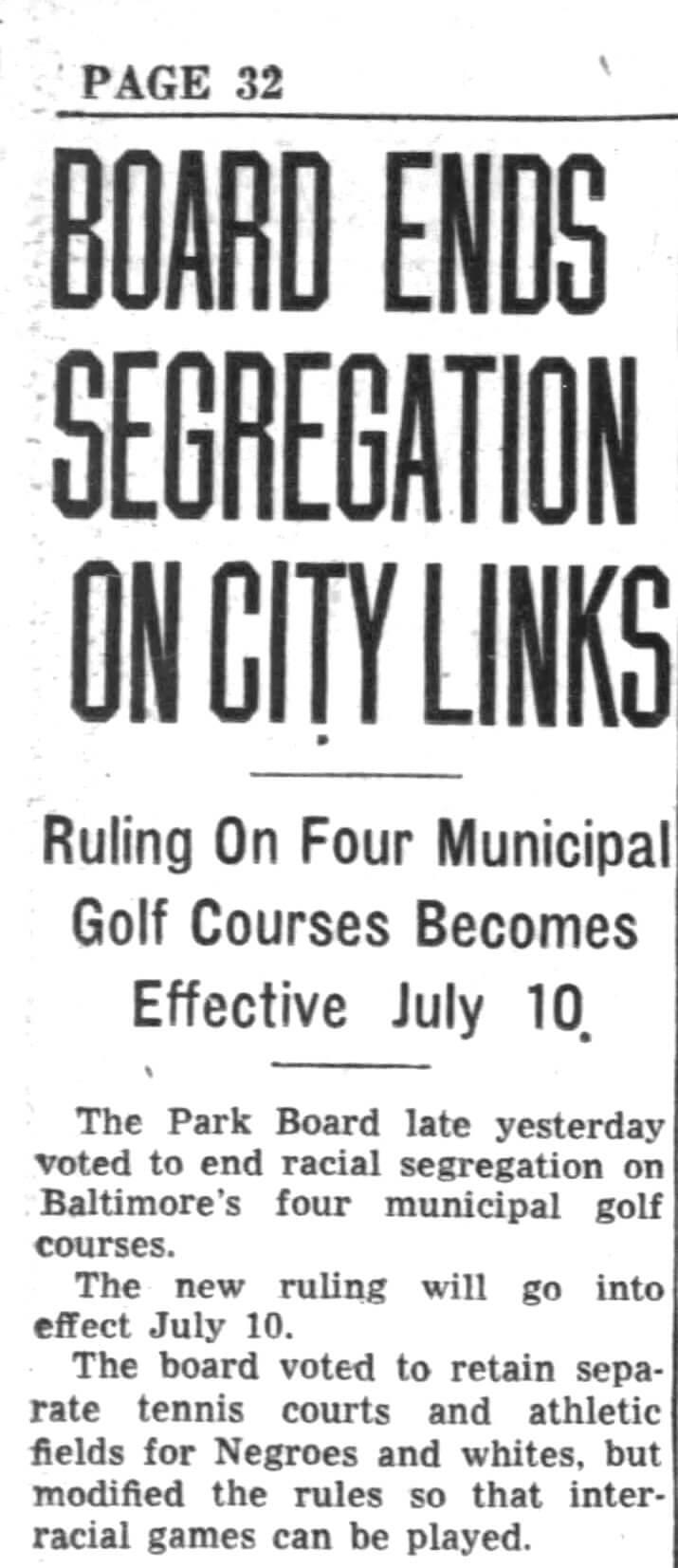 With a newly constituted Park Board, the resolution passed three years before the 1954 Brown V Board of Education outlawed segregation in public education.
