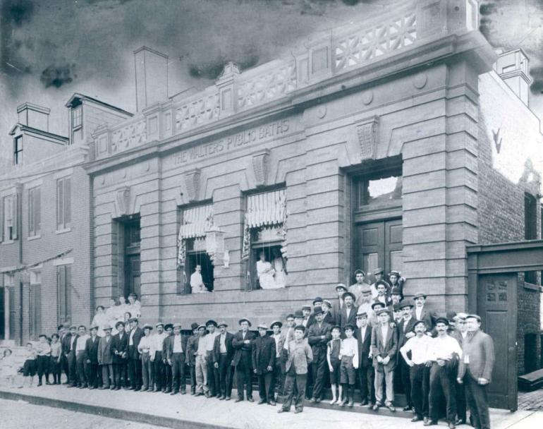 Walters Public Bath House No. 1 shortly after it opened in 1900.