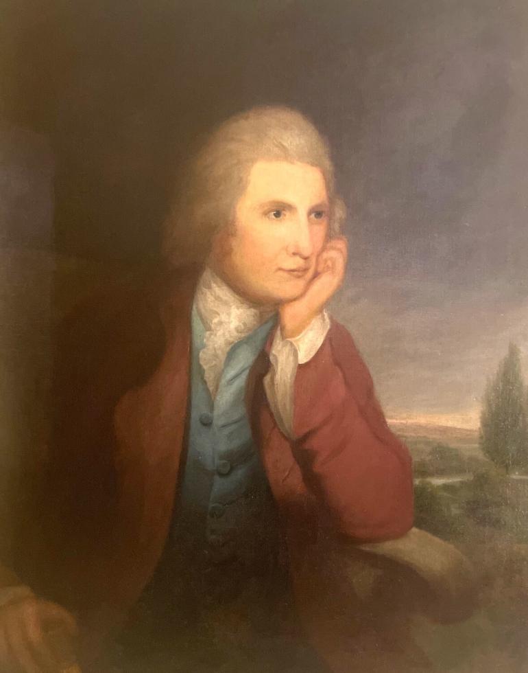 James Maccubbin Carroll by Robert Edge Pine, circa 1787. This was likely a wedding portrait that matched one of his wife, Sophia Gogh Carroll.