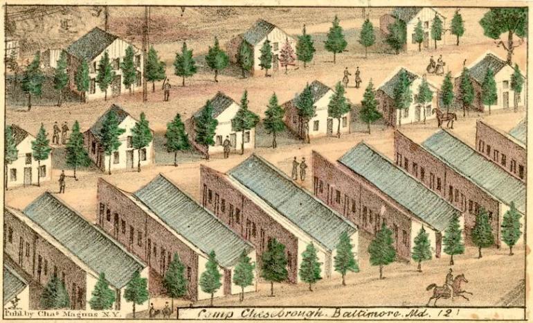 By 1863, the tents were replaced with permanent barracks.