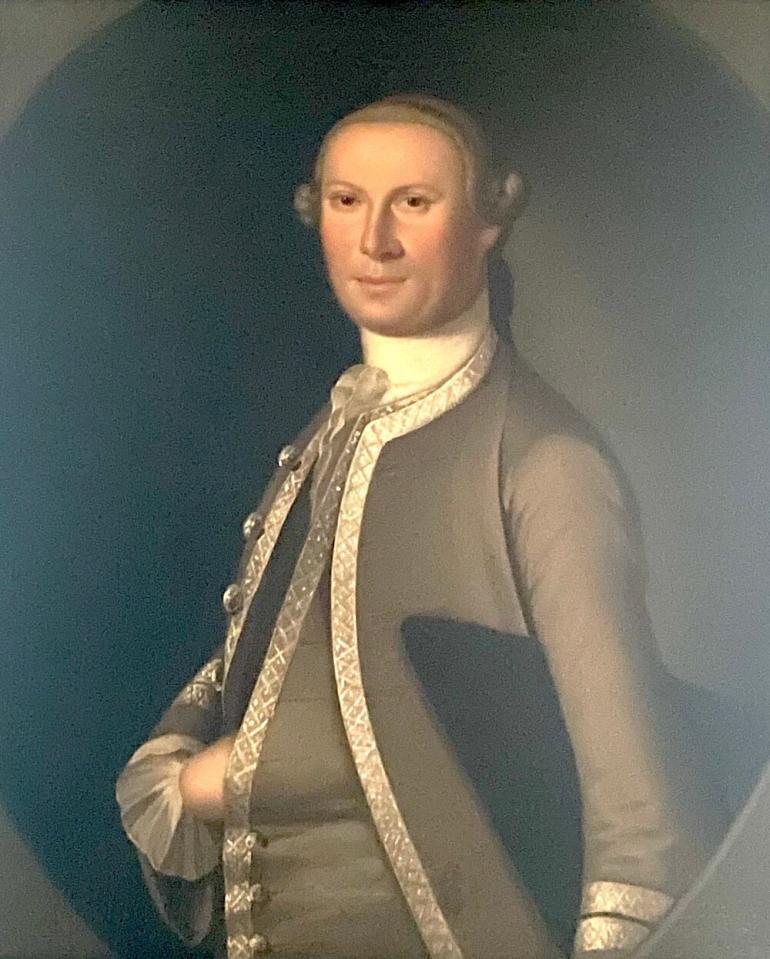 Portrait of the young barrister, circa 1755, by John Hesselius.