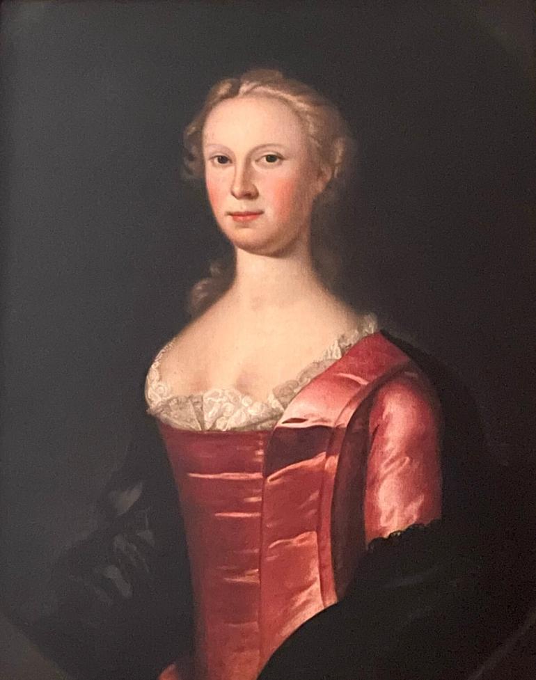 Mary Clare Carroll before she married Nicholas Maccubbin, by John Hesselius, circa 1747.