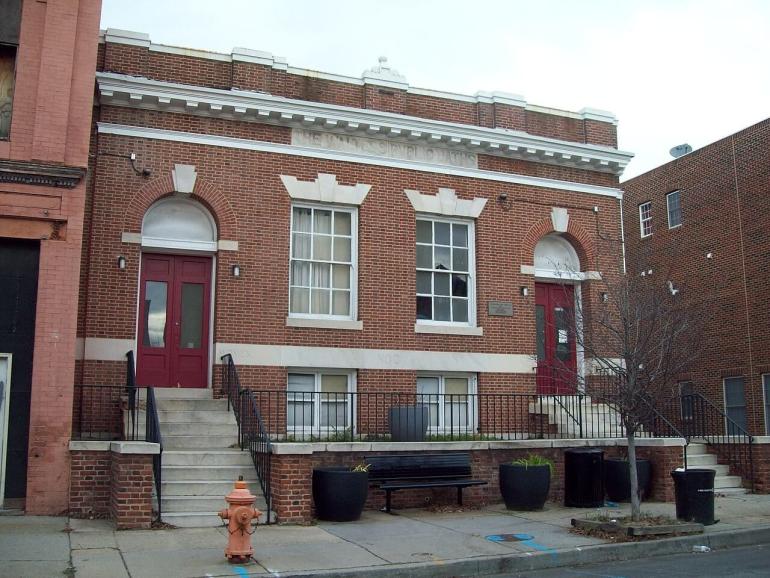Walters Bath House No. 2 on Washington Blvd. has been converted to apartments. This 2011 photo is pre-renovati