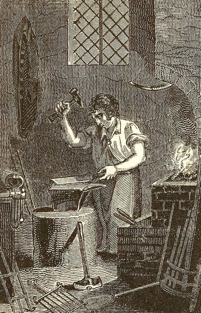 Blacksmith from The Book of Trades, or, Library of the Useful Arts.