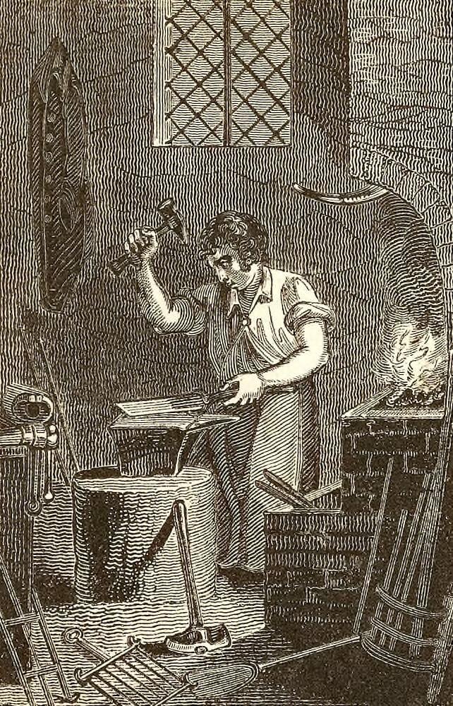 Blacksmith from The Book of Trades, or, Library of the Useful Arts.
