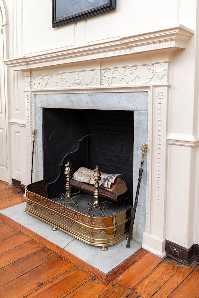Parlor fireplace that Margaret had upgraded by Joseph Kennedy, an Irish plasterer circa 1789. 